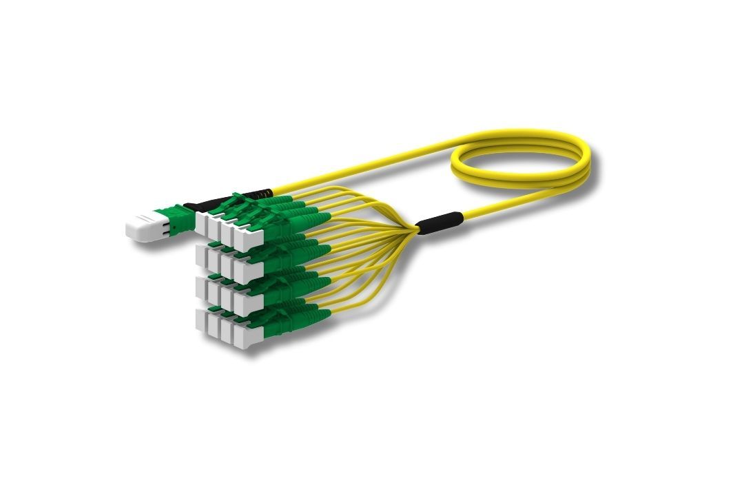 Ultra Low Loss Method A Singlemode MPO16 Non-Pinned to LC/APC, Fiber Cable Assembly, Low Smoke Zero Halogen/Riser