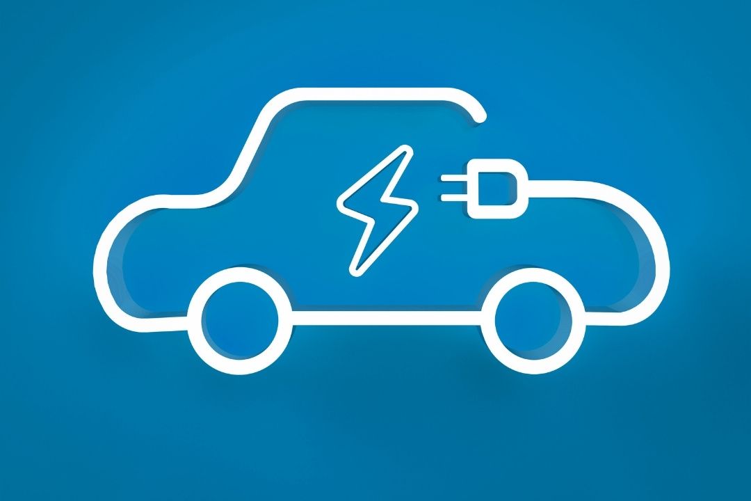 EV icon in blue and aqua