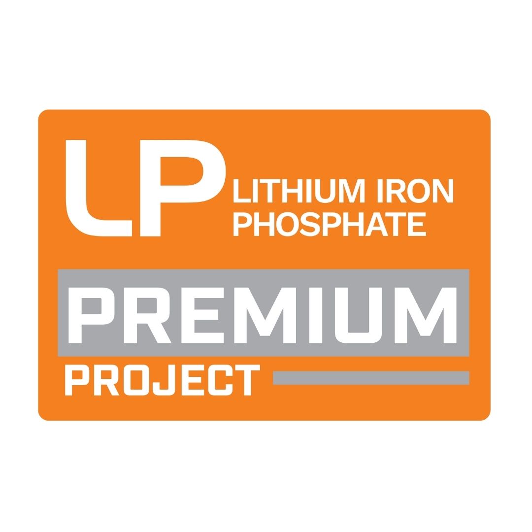 LP Premium Project logo in white, orange and grey