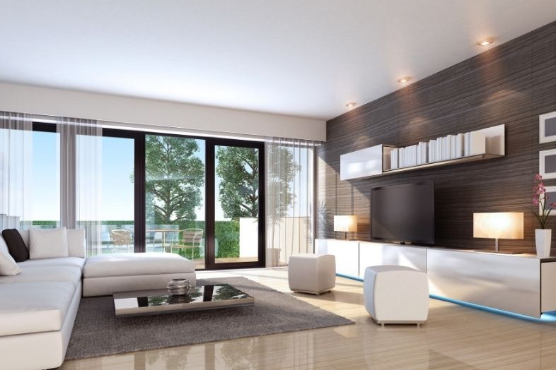 Luxury penthouse interior in summer