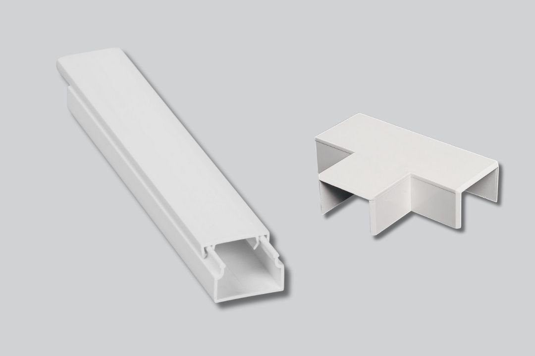 Mini trunking on a grey background