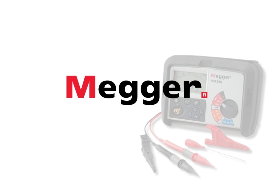 Megger logo with tester