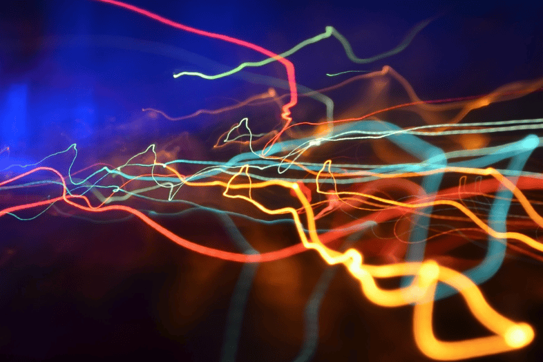 City skyline at night